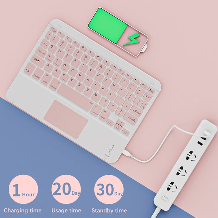 Universal Ultra-Thin Portable Bluetooth Keyboard and Mouse Set For Tablet Phones, Size:10 inch(Pink Keyboard + Pink Mouse) - Universal Keyboard by buy2fix | Online Shopping UK | buy2fix