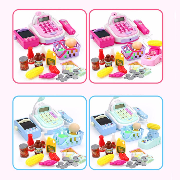 Mini Analog Supermarket Checkout Cash Register Set Child Role Playing Toy 46 PCS / Set  Blue - Pretend Play Toys by buy2fix | Online Shopping UK | buy2fix