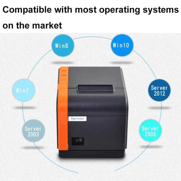Xprinter XP-T58L 58mm Supermarket Cashier Receipt Thermal Printer, Spec: Parallel Port(UK Plug) - Printer by Xprinter | Online Shopping UK | buy2fix