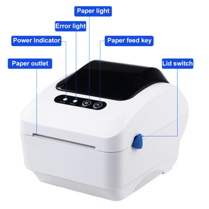 Xprinter XP-320B 80mm Thermal Barcode Supermarket Cashier Label Printer, Spec: USB(UK Plug) - Printer by Xprinter | Online Shopping UK | buy2fix