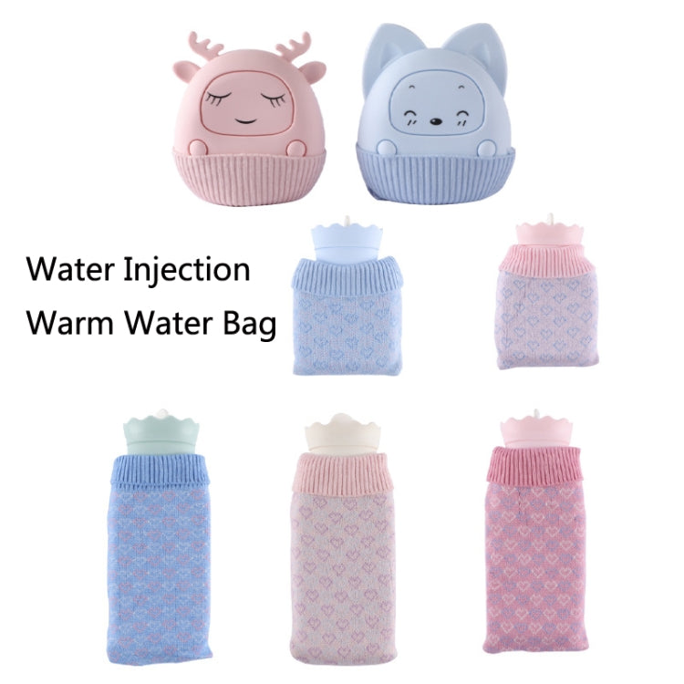 Winter Silicone Hand Warmer Cartoon Cute Water Injection Warm Water Bag, Colour: Light Blue Beaver - Hot Water Bags by buy2fix | Online Shopping UK | buy2fix