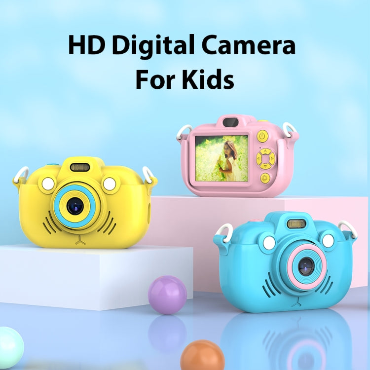 DC502 2.4-Inch 16X Zoom 2.7K Video Recording Children Digital Camera, Color: Yellow + 32G(US Plug) - Children Cameras by buy2fix | Online Shopping UK | buy2fix