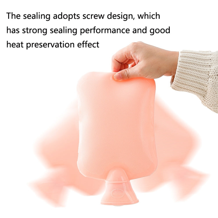 Hot Compress Stomach Hot Water Bottle Flannel Cover Cartoon Hand Warmer(Pink) - Hot Water Bags by buy2fix | Online Shopping UK | buy2fix