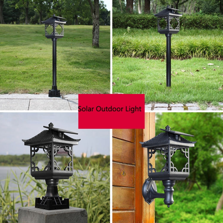 8 LED Solar Outdoor House Appearance Lawn Garden Decoration Light(Black Wall Lamp) - Solar Lights by buy2fix | Online Shopping UK | buy2fix