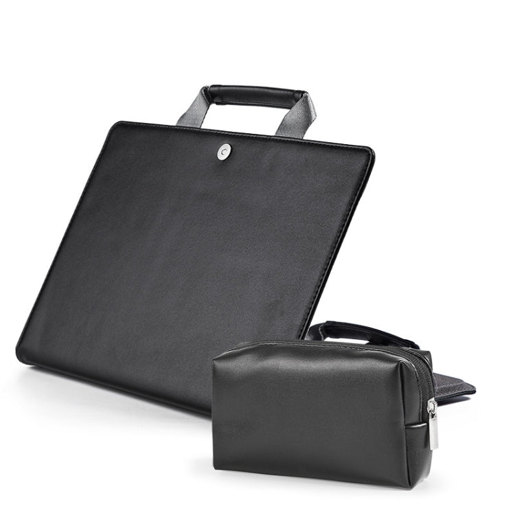 Book Style Laptop Protective Case Handbag For Macbook 16 inch(Black + Power Bag) - Protective Bags by buy2fix | Online Shopping UK | buy2fix