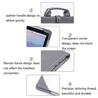 Book Style Laptop Protective Case Handbag For Macbook 16 inch(Grey) - Protective Bags by buy2fix | Online Shopping UK | buy2fix