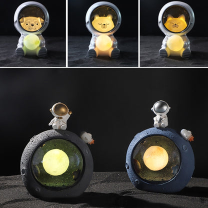 W1153 Resin Planet Night Light Home Decorations, Style: Puppy Astronaut - Night Lights by buy2fix | Online Shopping UK | buy2fix