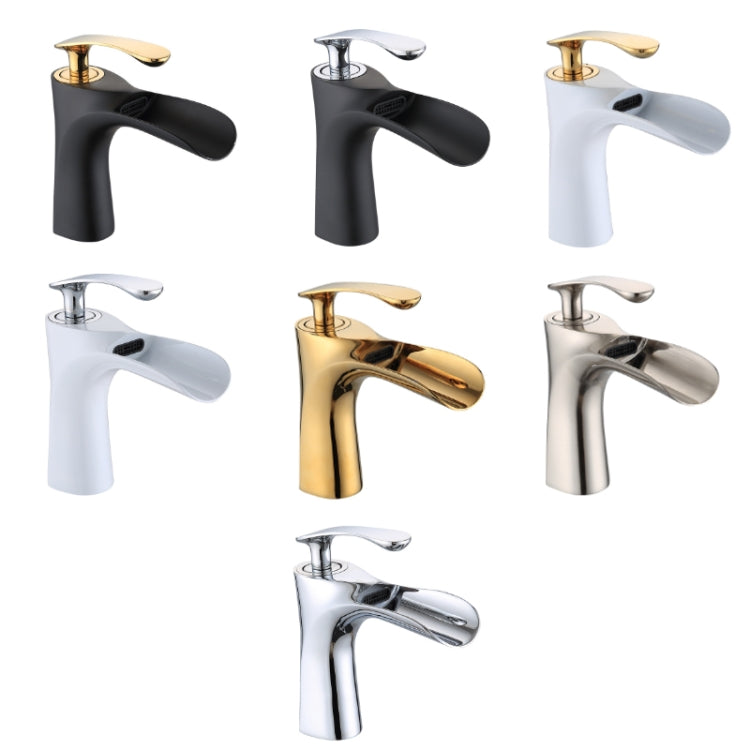 Washbasin All Copper Diamond Hot And Cold Water Faucet(White Gold) - Faucets & Accessories by buy2fix | Online Shopping UK | buy2fix