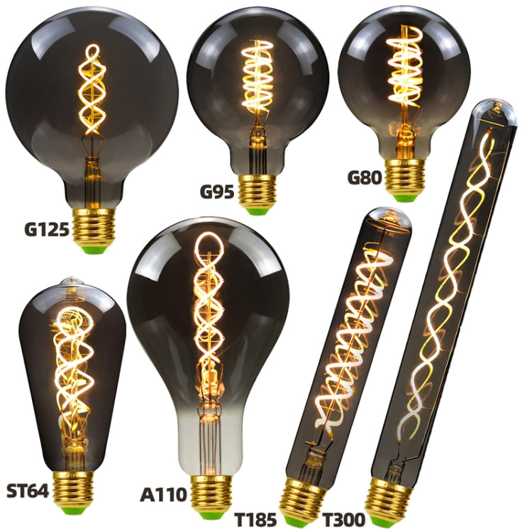 ST64 Electroplating Smoke Grey Warm Light LED Bulb Retro Lamp - LED Blubs & Tubes by buy2fix | Online Shopping UK | buy2fix