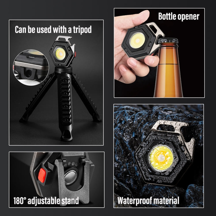 E-SMARTER W5131 Mini Keychain Strong Light Portable Flashlight, Specification: Tarnish+Tripod - Mini Flashlight by E-SMARTER | Online Shopping UK | buy2fix