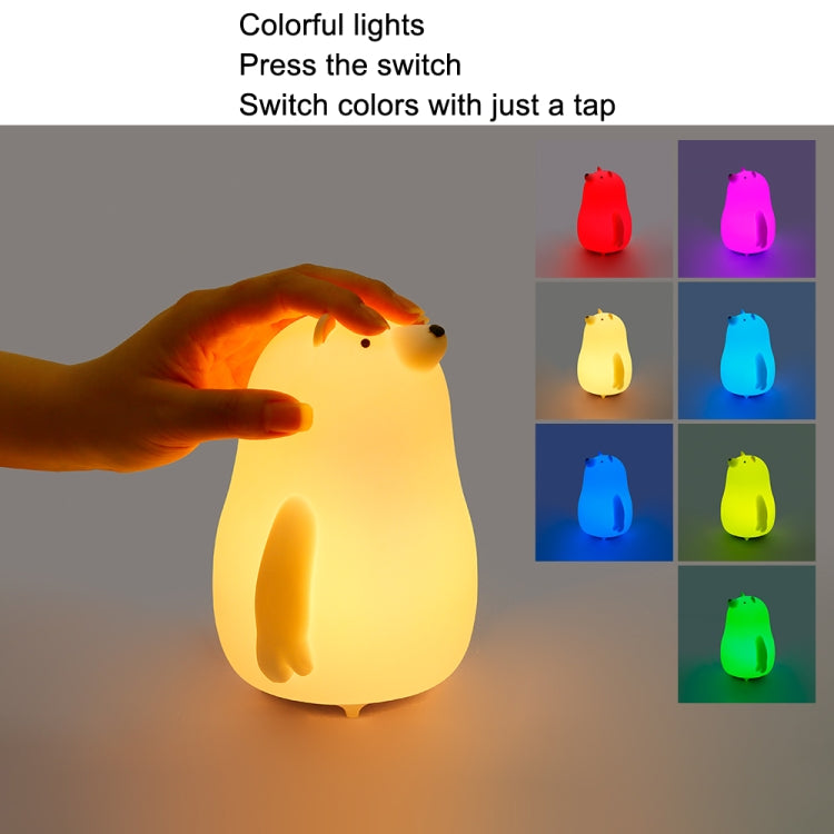 LED Small Night Light Cartoon Bear Pat Light Colorful Atmosphere Lights(RGB Multi-Color) - Night Lights by buy2fix | Online Shopping UK | buy2fix