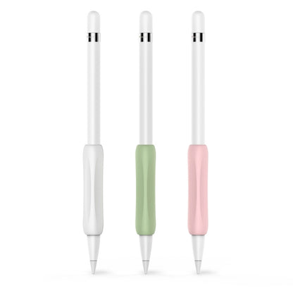 CY113 Stylus Silicone Cover Grip Set For Apple Pencil 1/2(Pink Green White) - Pencil Accessories by buy2fix | Online Shopping UK | buy2fix