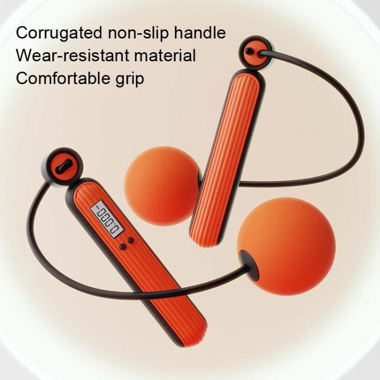 Fitness Sport Intelligent Electronic Counting Skipping Rope, Style: Load Big Ball Dual Use (Orange) - Sporting goods by buy2fix | Online Shopping UK | buy2fix