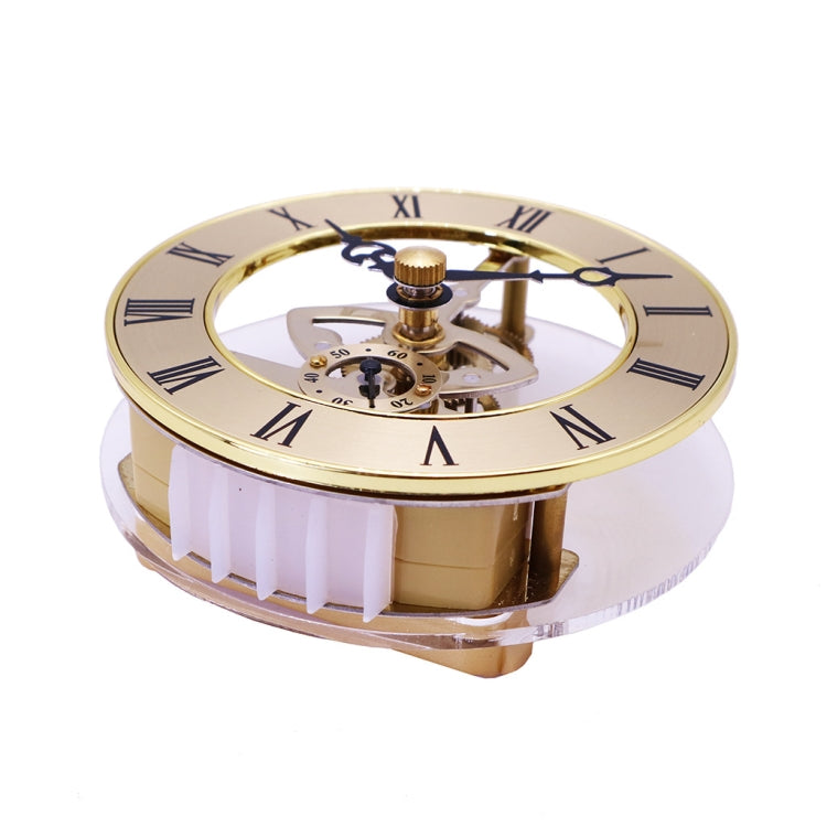 Metal See-through Quartz Clock Gear Clock DIY Accessories 86mm Golden Movement - DIY Clocks by buy2fix | Online Shopping UK | buy2fix