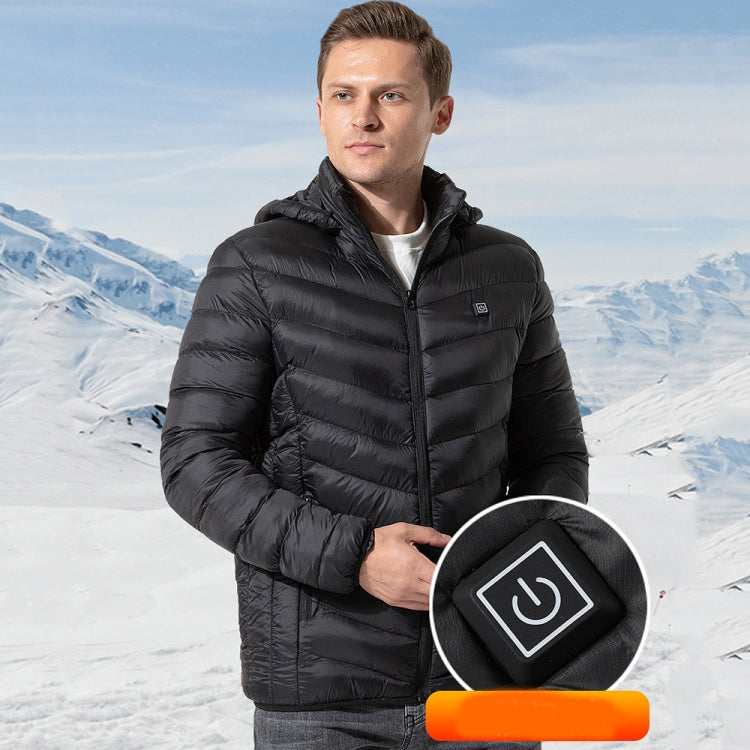 11 Zone Double Control Blue USB Winter Electric Heated Jacket Warm Thermal Jacket, Size: XXXL - Down Jackets by buy2fix | Online Shopping UK | buy2fix