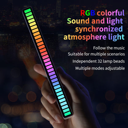 RGB Sound-controlled Rhythmic Response Lights Music Ambient LED Pick-up Lights Plug-in(32 Light+APP Black) - Novelty Lighting by buy2fix | Online Shopping UK | buy2fix