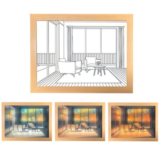 Three-Color Lighting Bedroom Bedside LED Luminous Decorative Painting, Size: Large(Autumn) - Novelty Lighting by buy2fix | Online Shopping UK | buy2fix