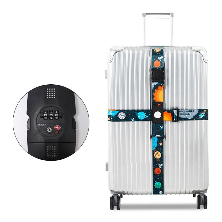 Luggage Cross Customs Lock Binding Strap, Color: Cartoon Planet (TSA) - Tapes & Ropes by buy2fix | Online Shopping UK | buy2fix