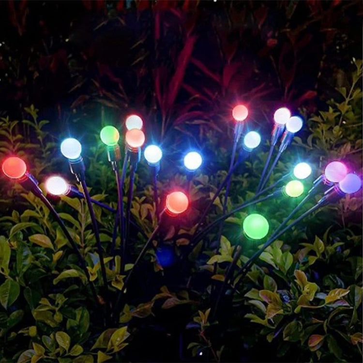 2sets Solar Firefly Lights Christmas Outdoor Garden Waterproof Lawn Lights, Color: 10 Head Color Light - Solar Lights by buy2fix | Online Shopping UK | buy2fix