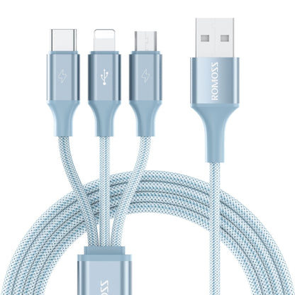 ROMOSS CB25 3 In 1 3.5A  8 Pin + Micro USB + Type C/USB-C Cable 1m(Star Blue) - Multifunction Cable by ROMOSS | Online Shopping UK | buy2fix