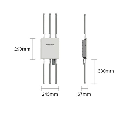COMFAST CF-WA860 750Mbps 2.4G & 5G Wireless AP With 6dbi Fiberglass Antenna(EU Plug) - Broadband Amplifiers by COMFAST | Online Shopping UK | buy2fix