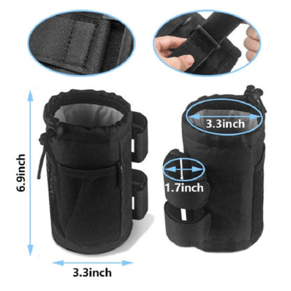 Bicycle Water Cup Holder Stroller Hanging Bottle Bag(Grey) - Bicycle Bags by buy2fix | Online Shopping UK | buy2fix