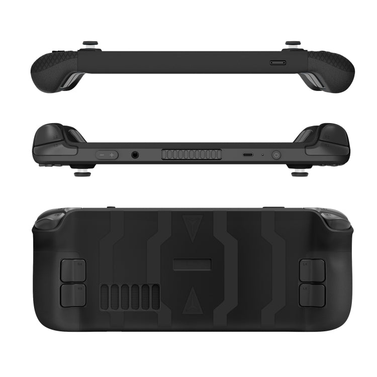 JYS JYS-SD011 For Steam Deck 7pcs/set Host Silicone Case With Joystick Cap+Touch Board Sticker Set(Black) - Cover Case by JYS | Online Shopping UK | buy2fix