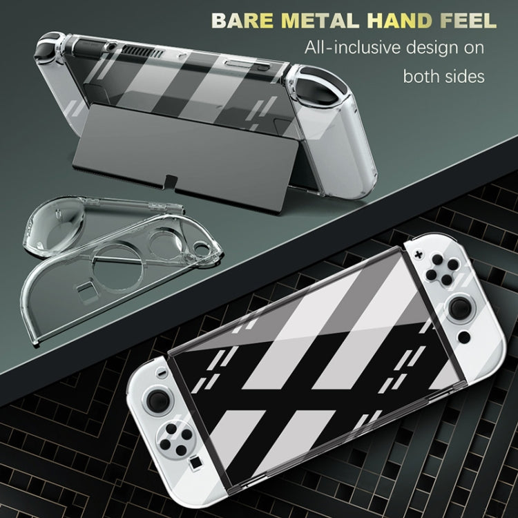 HAIFVA HF-207 For Switch OLED Split Crystal Shell TPU+PC Transparent Protective Case - Cases by HAIFVA | Online Shopping UK | buy2fix