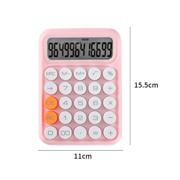 12-digit Mechanical Keyboard Calculator Office Student Exam Calculator Display(White Black) - Calculator by buy2fix | Online Shopping UK | buy2fix