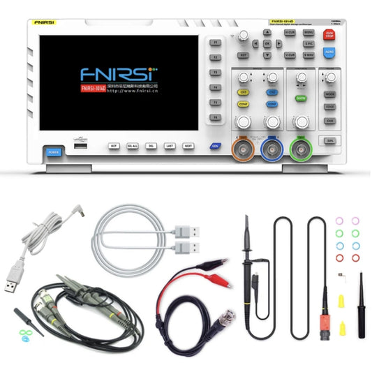 FNIRSI 2 In 1 Dual-Channel 100M Bandwidth Digital Oscilloscope 1GS Sampling Signal Generator, EU Plug 1014D +P4100 Probe - Digital Multimeter by FNIRSI | Online Shopping UK | buy2fix