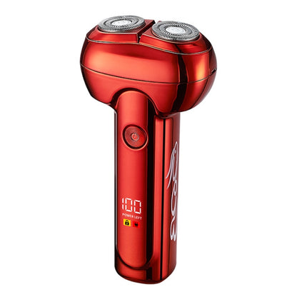 Men Electrical Shaver Portable Mini LED Digital Display Smart Shaving Razor(Coral Red) - Electric Shavers by buy2fix | Online Shopping UK | buy2fix