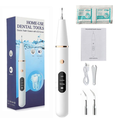 Ultrasonic Electric Dental Scaler Teeth Plaque Cleaner Dental Stone Removal With LED Light, Spec: Package A - Teeth Whitening by buy2fix | Online Shopping UK | buy2fix