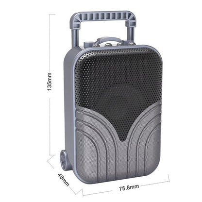 X1 Mini Trolley Case Bluetooth Speaker Retro Card Radio Portable Audio, Color: Sky Blue - Mini Speaker by buy2fix | Online Shopping UK | buy2fix