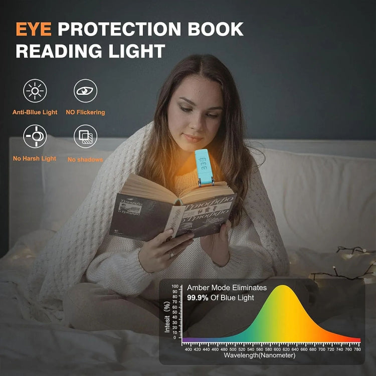 USB Charging Portable Detachable Reading Clip Light Rotatable Eye Protection Mini LED Lamp(Black) - USB Light by buy2fix | Online Shopping UK | buy2fix