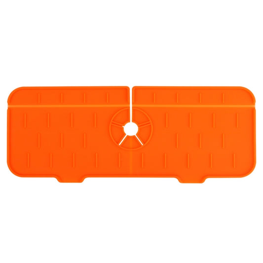 Kitchen Bath Faucet Silicone Drain Mat Sink Splash Proof Silicone Pad(Orange) - Faucets & Accessories by buy2fix | Online Shopping UK | buy2fix