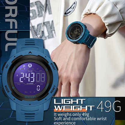 SANDA 2145 Calorie Pedometer Alarm Clock Waterproof Multifunctional Hiking Sports Shockproof Smart Watch(Black) - Sport Watches by SANDA | Online Shopping UK | buy2fix