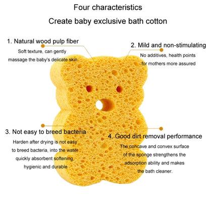 Baby Bathing Wood Pulp Sponge Cute Cartoon Soft Bath Sponge Bath Scrubber, Model: Bunny - Bath Brushes & Sponges by buy2fix | Online Shopping UK | buy2fix