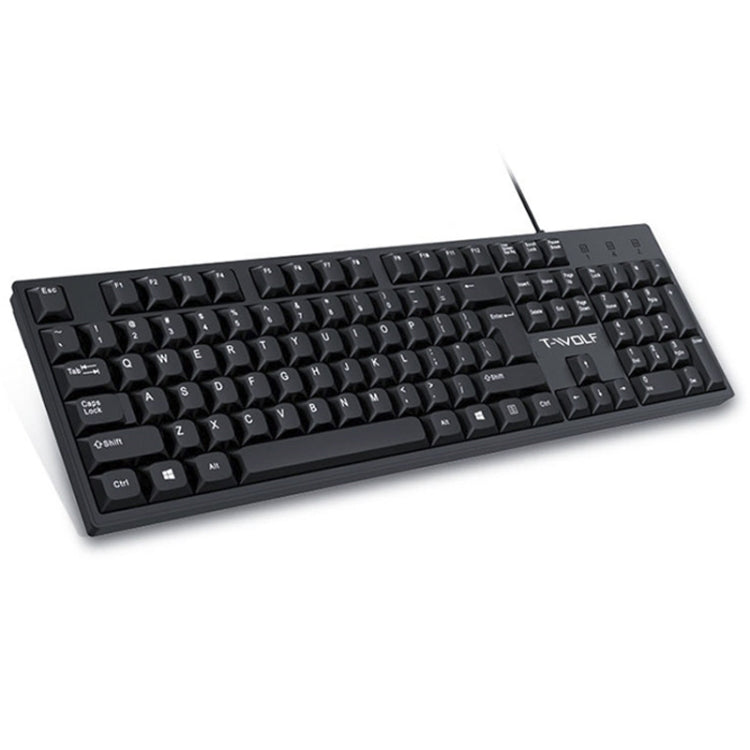 T-WOLF 104-keys USB Computer Office Home Wired Keyboard(T15) - Wired Keyboard by T-WOLF | Online Shopping UK | buy2fix