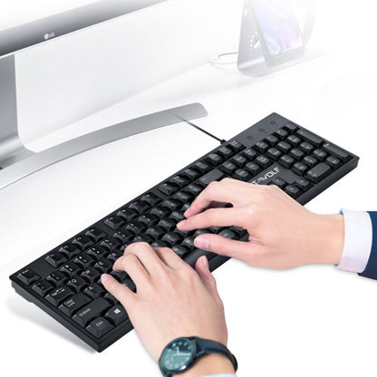 T-WOLF 104-keys USB Computer Office Home Wired Keyboard(T15) - Wired Keyboard by T-WOLF | Online Shopping UK | buy2fix