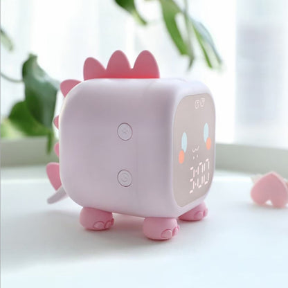 Dinosaur Kids Alarm Clock Electronic Clock Multifunctional Chime Small Alarm Clock(Pink) - Alarm Clocks by buy2fix | Online Shopping UK | buy2fix