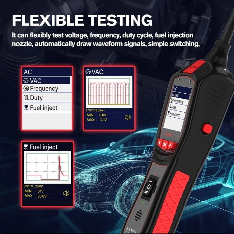 JDiag 6-30V Electrical Detector Fuel Injector Signal Detection Vehicle System Diagnosis(P150) - Electronic Test by JDiag | Online Shopping UK | buy2fix