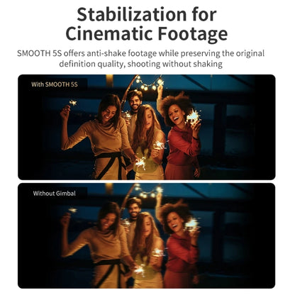 ZHIYUN Smooth 5S 3-Axis Smartphone Handheld Gimbals Stabilizer, Spec: Standard Black - Handheld Gimbals by ZHIYUN | Online Shopping UK | buy2fix