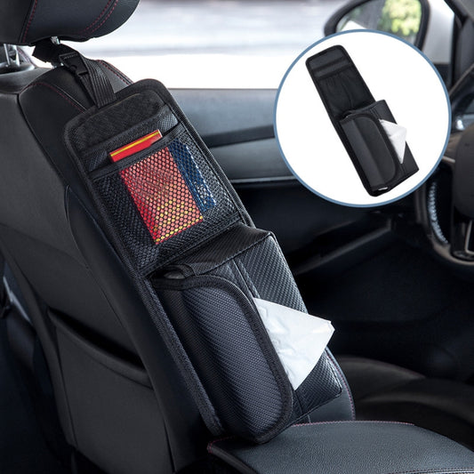 Car Seat Side Storage Hanging Bag Tissue Box, Model: H321 Carbon Fiber Pattern - Stowing Tidying by buy2fix | Online Shopping UK | buy2fix