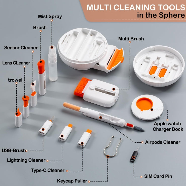 25 In 1 Electronics Cleaner KIT for Mobile Phone, Earbud, Laptop, Keyboard, Screen Clean Brush(White) - Other Accessories by buy2fix | Online Shopping UK | buy2fix