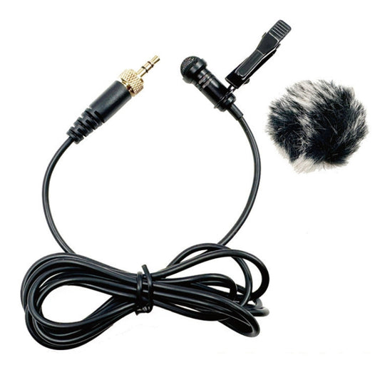 3.5mm Straight Internal Thread Plug Wireless Transmitting Lavalier Microphone, Length: 1.5m(Rabbit Fur Windproof Cover) - Microphone by buy2fix | Online Shopping UK | buy2fix