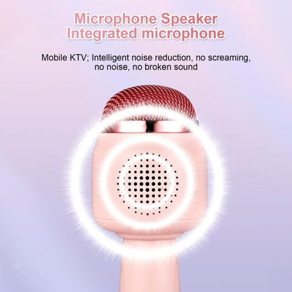 ICARER FAMILY F816 Karaoke Microphone Speaker Home Bluetooth Wireless Microphone(Pink) - Microphone by ICARER FAMILY | Online Shopping UK | buy2fix