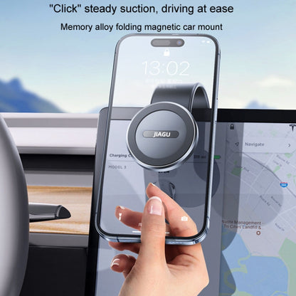 JIAGU Car Suction Cup Type Magsafe Mobile Phone Bracket Telescopic Instrument Panel Car Navigation Rack(Black) - Car Holders by JIAGU | Online Shopping UK | buy2fix