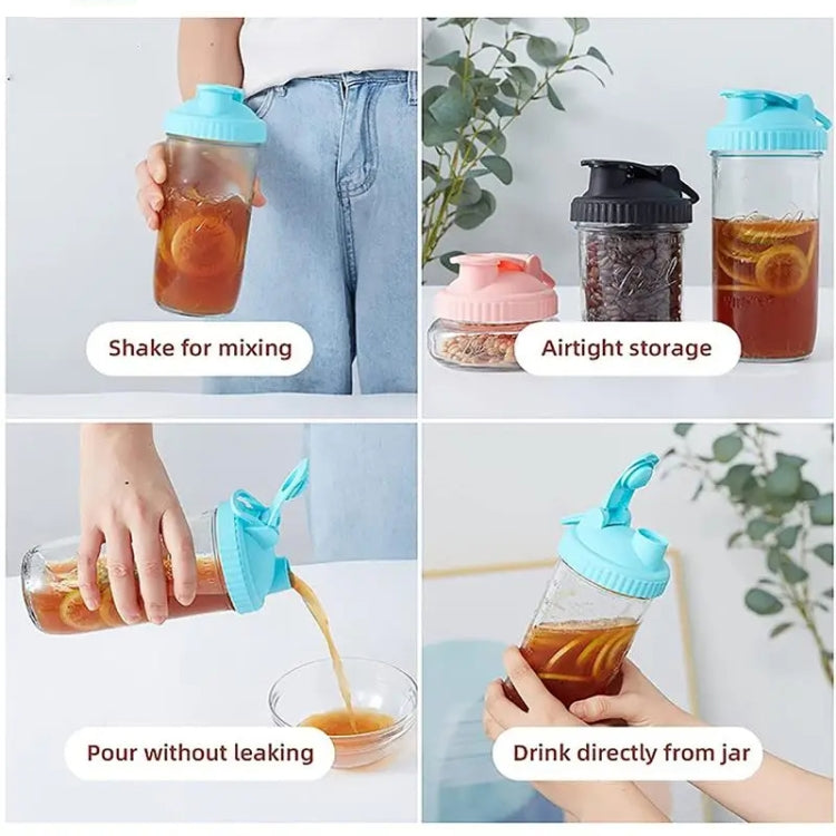 For Mason Jars Wide Mouth Flip Top Lid Airtight Leak Proof Reusable Canning Lids, Size: Diameter 70mm(Random Color) - Preservation Supplies by buy2fix | Online Shopping UK | buy2fix