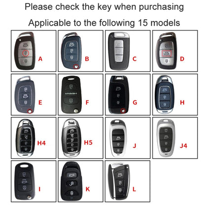 For Hyundai Car Key Cover Multifunctional Keychains Anti-lost Number Plates, Style: B - Car Key Cases by buy2fix | Online Shopping UK | buy2fix