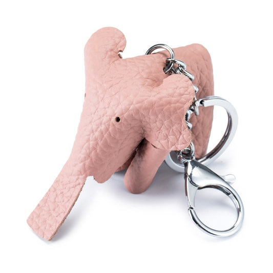 Leather Cute Elephant Keychain Car Key Pendant Bag Doll Decoration(Pink) - Key Rings by buy2fix | Online Shopping UK | buy2fix